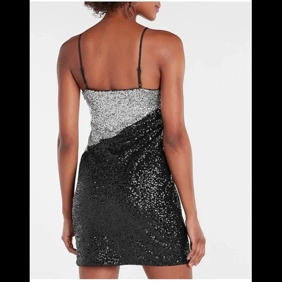 Express Sequins Slip Mini Dress - Picture 5 of 7